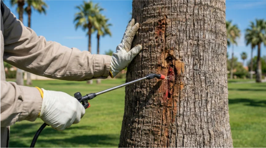 Plantación de palmeras Washingtonia Plantium